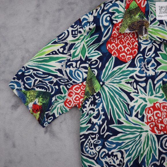 A laya Shirt Womens S Multicolor Floral Button Up Short Sleeve Collared Top - Picture 14 of 16